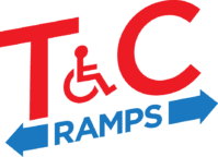 The T&C Ramps logo in color, Stacked.